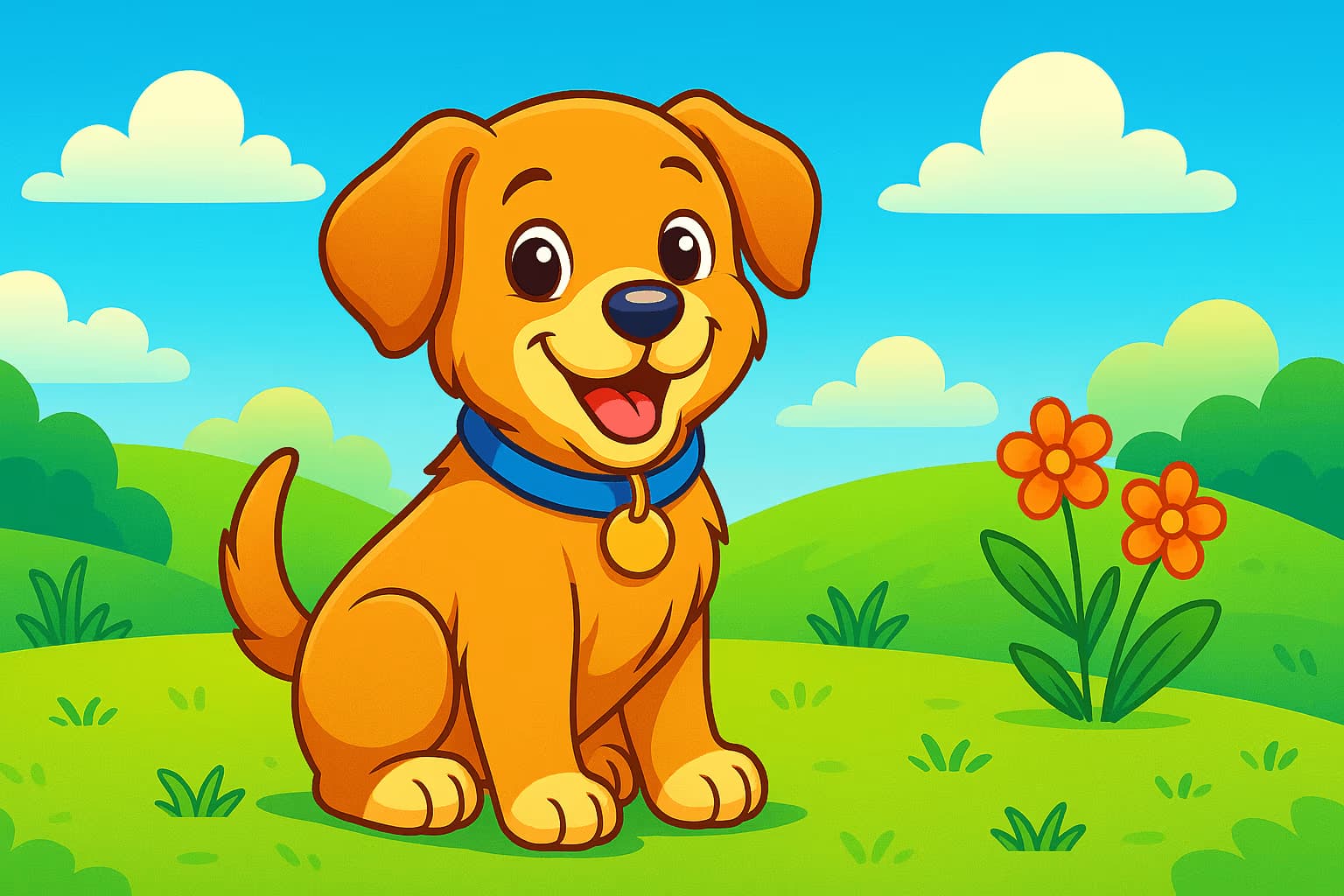 learn colors with puppy coloring pages